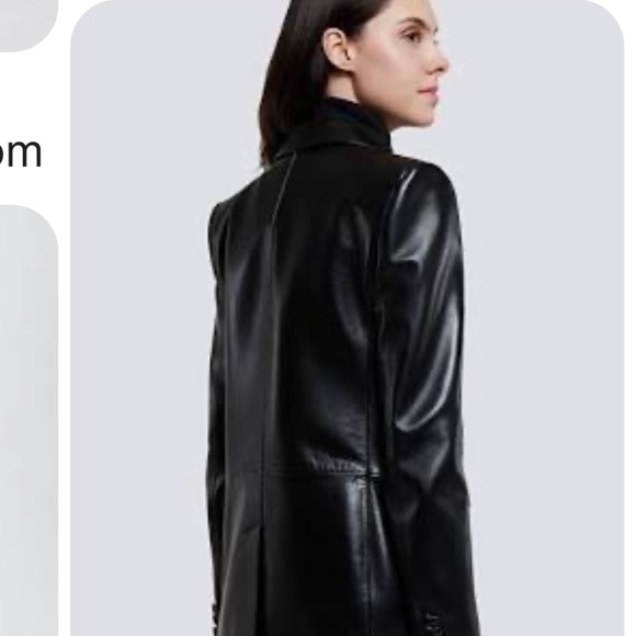 Yves Saint Laurent Rive Gauche Leather Blazer 36/4 - Picture 12 of 14